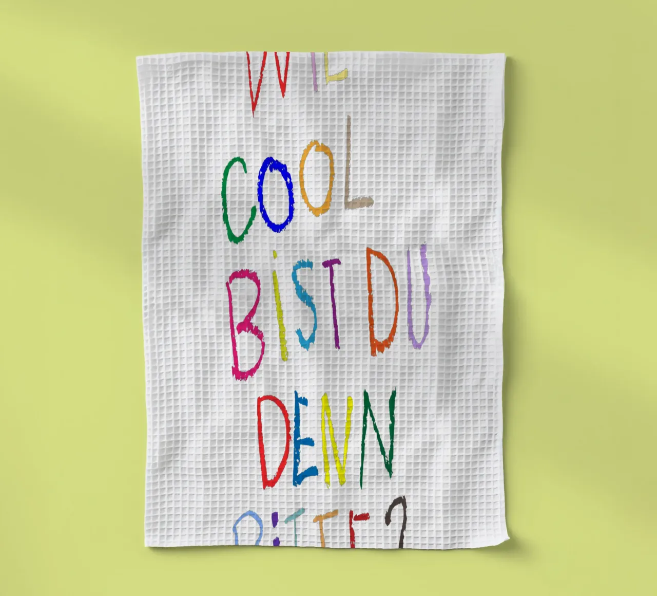A quel point tu es cool - coloré torchon de Brushmeetspaper