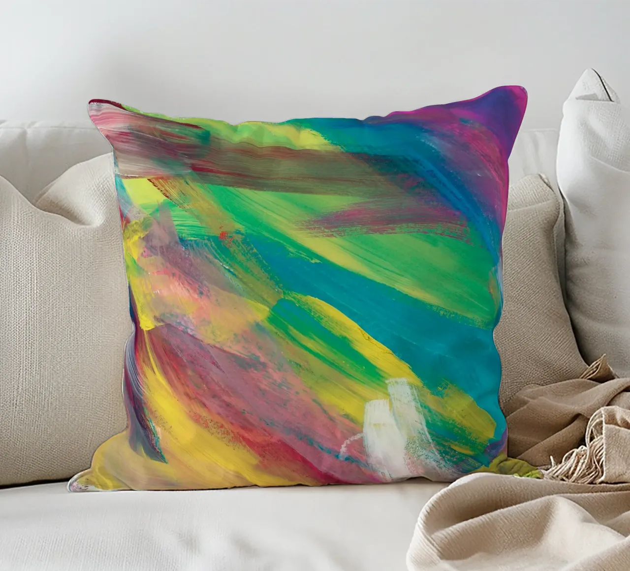 Abstract Artwork Colourful #2 cuscino da kathrinmay