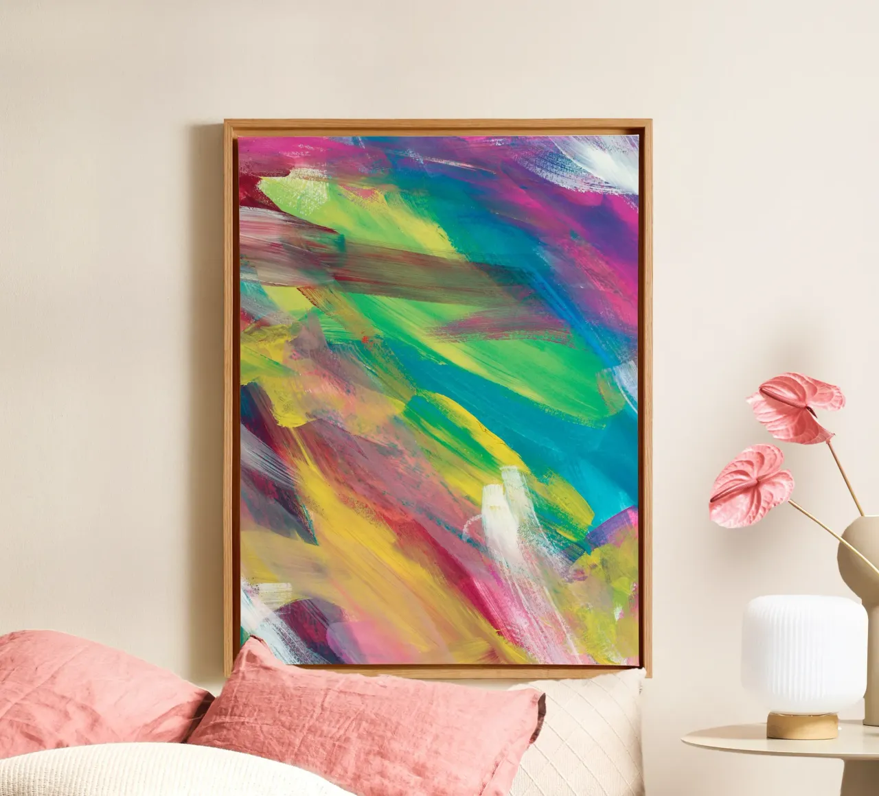 Abstract Artwork Colourful #2 tela con Cornice a cassetta da kathrinmay