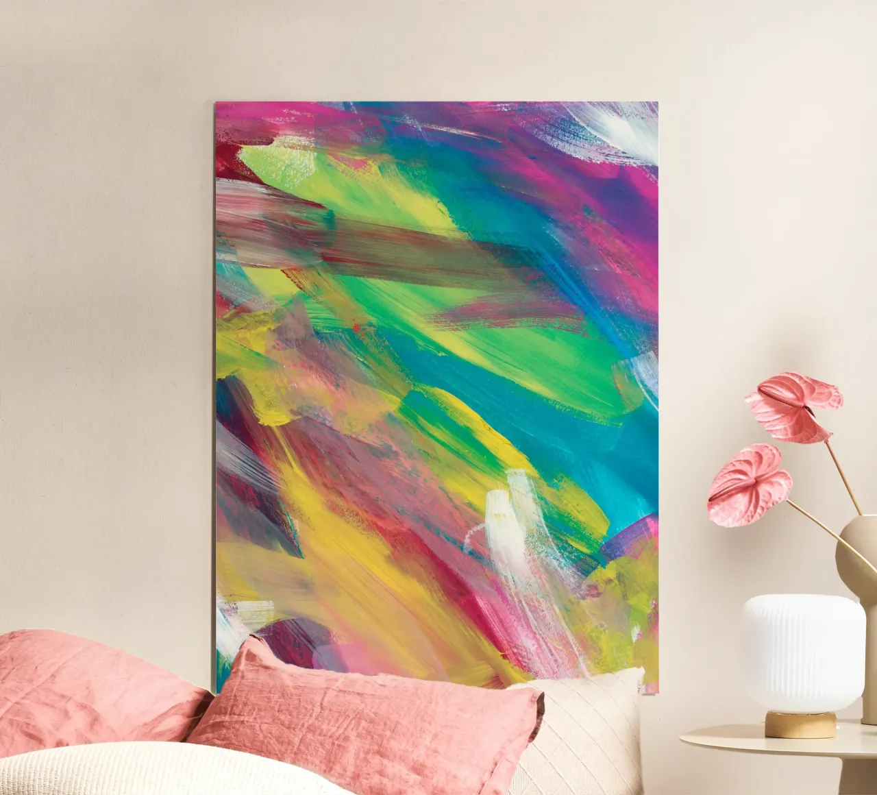 Abstract Artwork Colourful #2 poster con telaio in plastica da kathrinmay