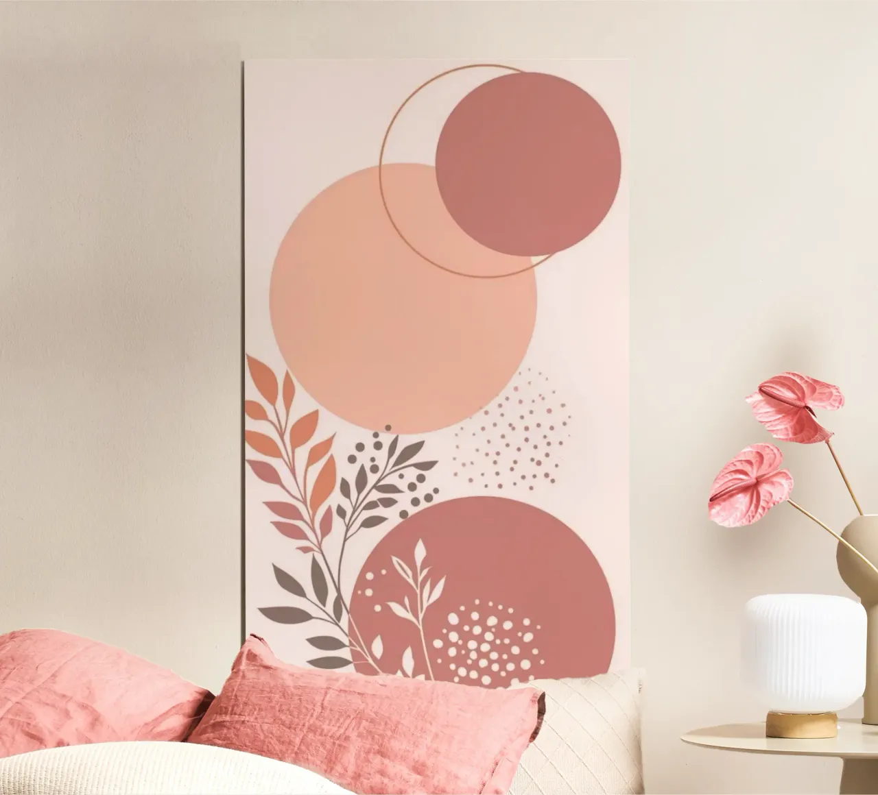 circle branch pink gradient poster da throme