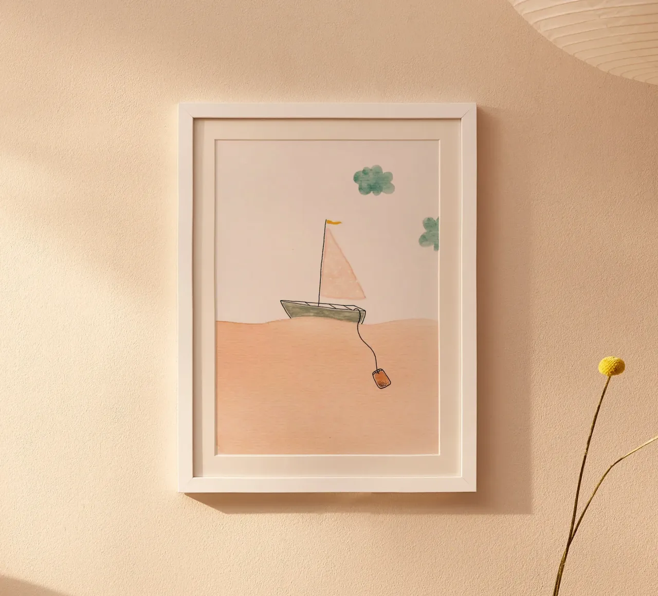 boat on curve line poster da throme