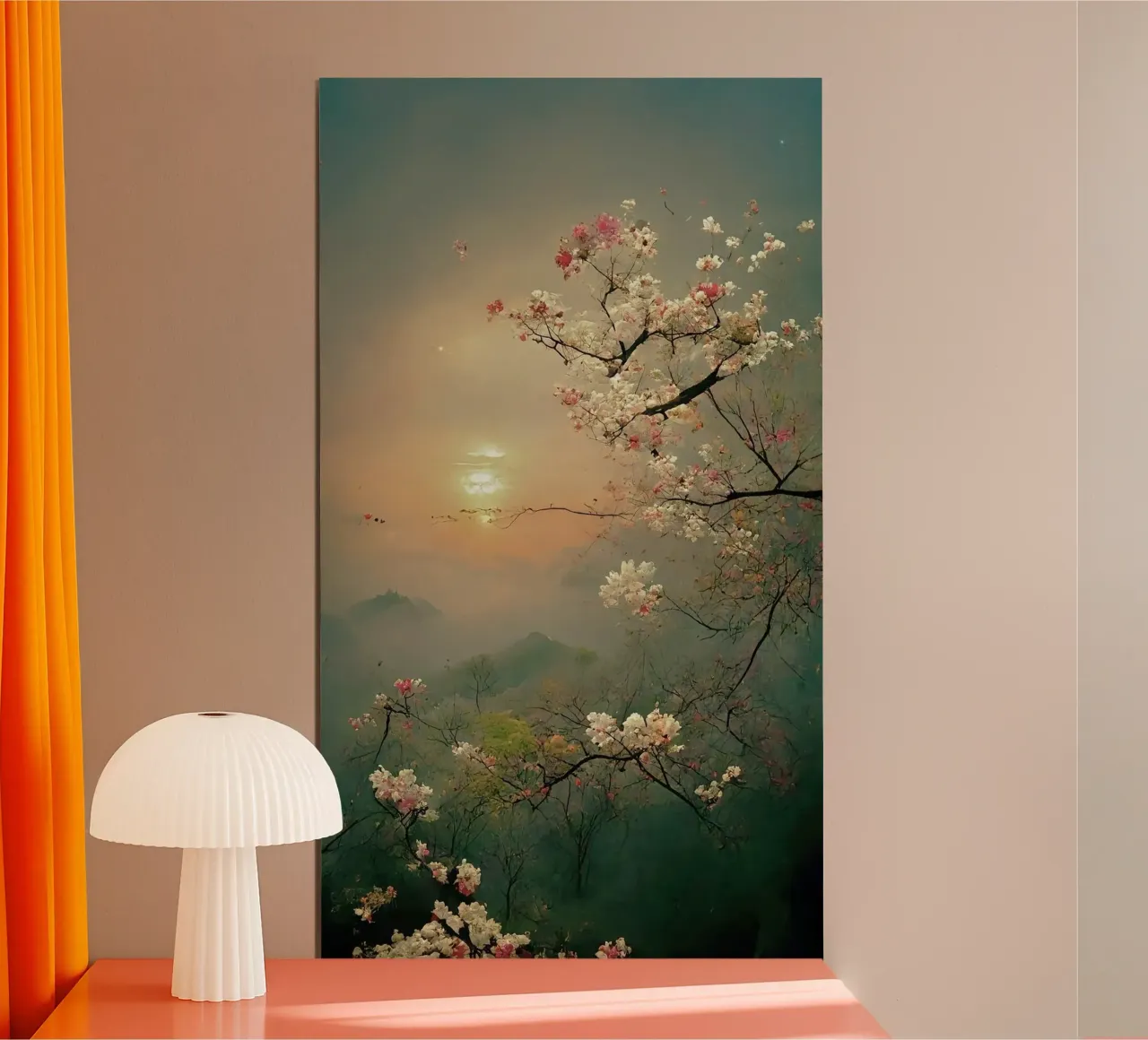 soft green gradient poster con telaio in alluminio da throme