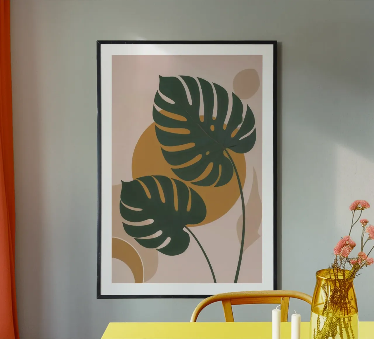 big leaf circle shape poster da chaodays