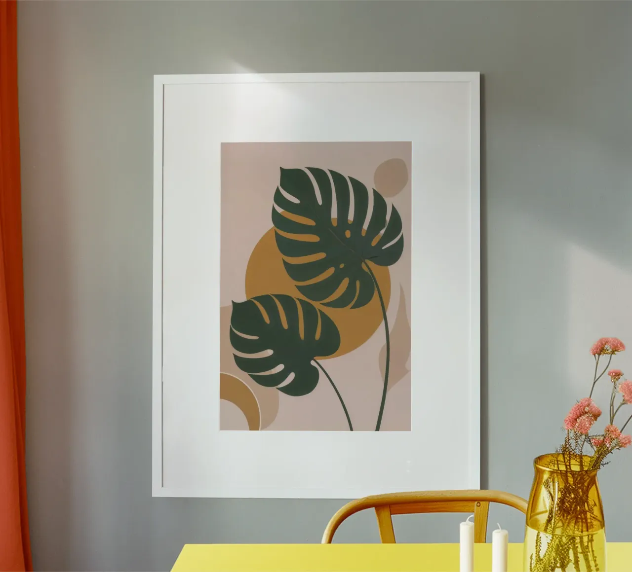 big leaf circle shape poster da chaodays