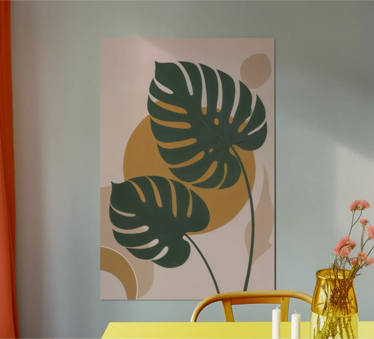 big leaf circle shape poster da chaodays
