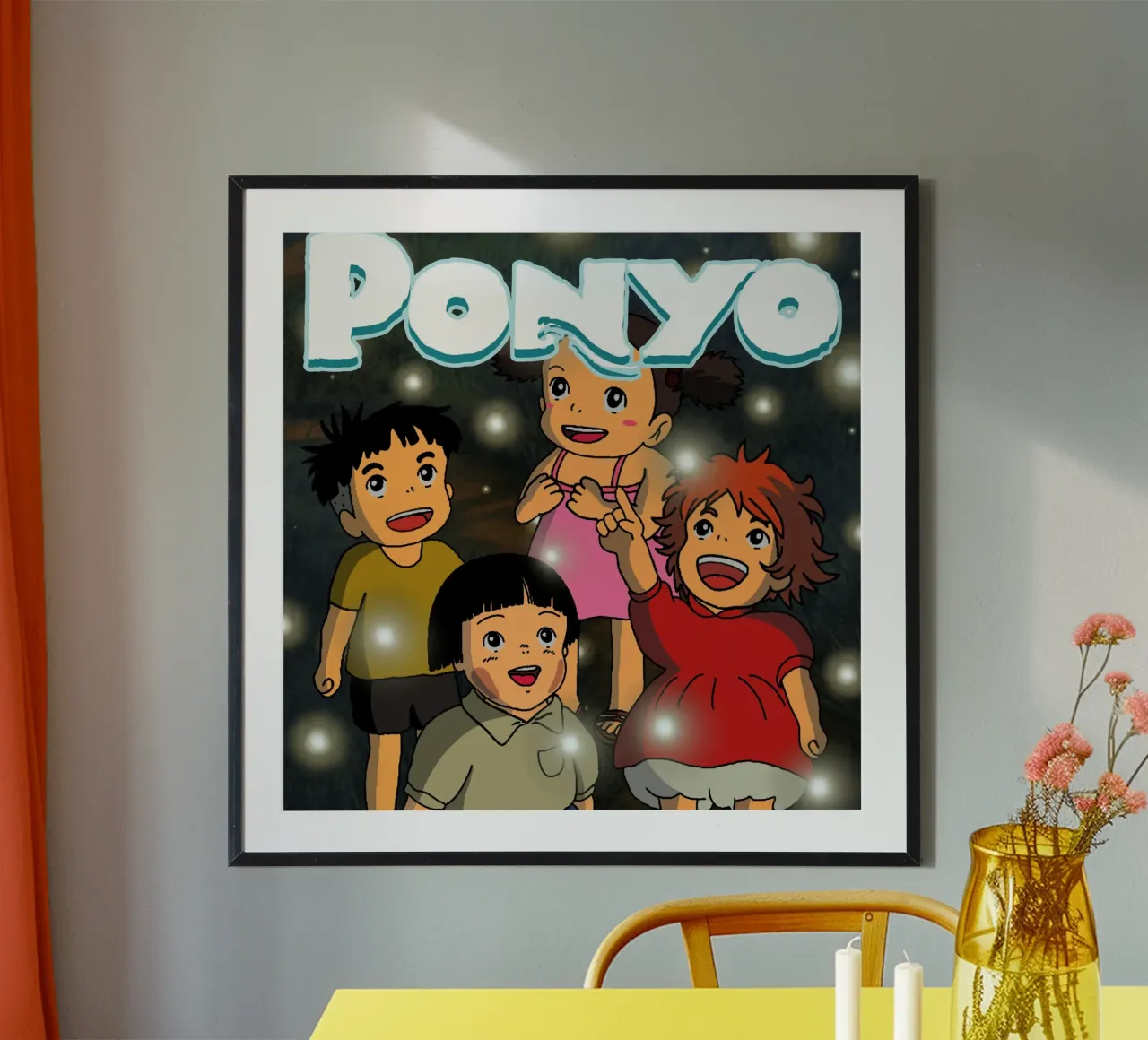 Vedere le stelle con gli amici poster con telaio in alluminio da sophielouise.designs