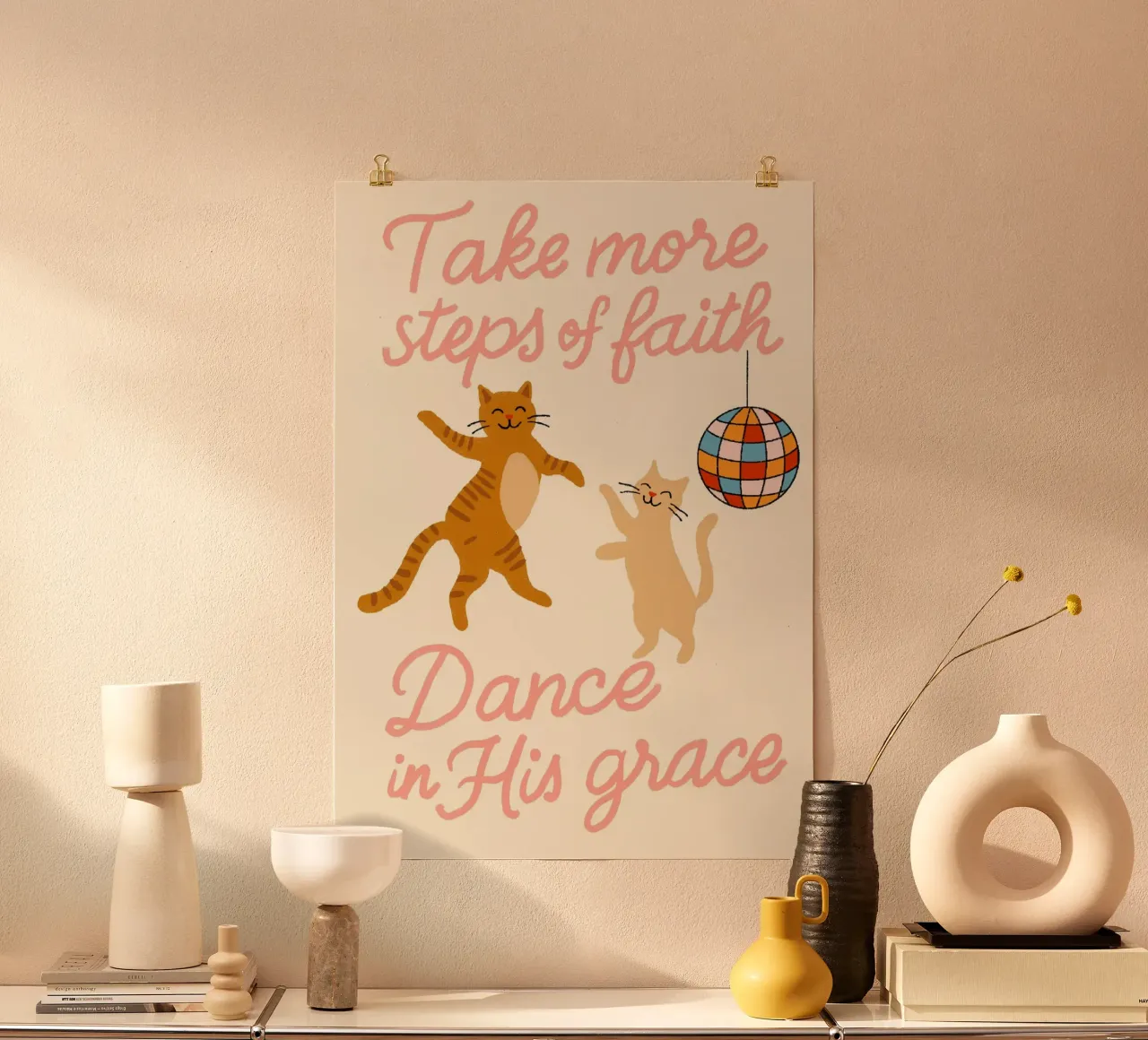 Dancing Cats Christliche Kunst, Glaube & Gnade Poster von vintagepod
