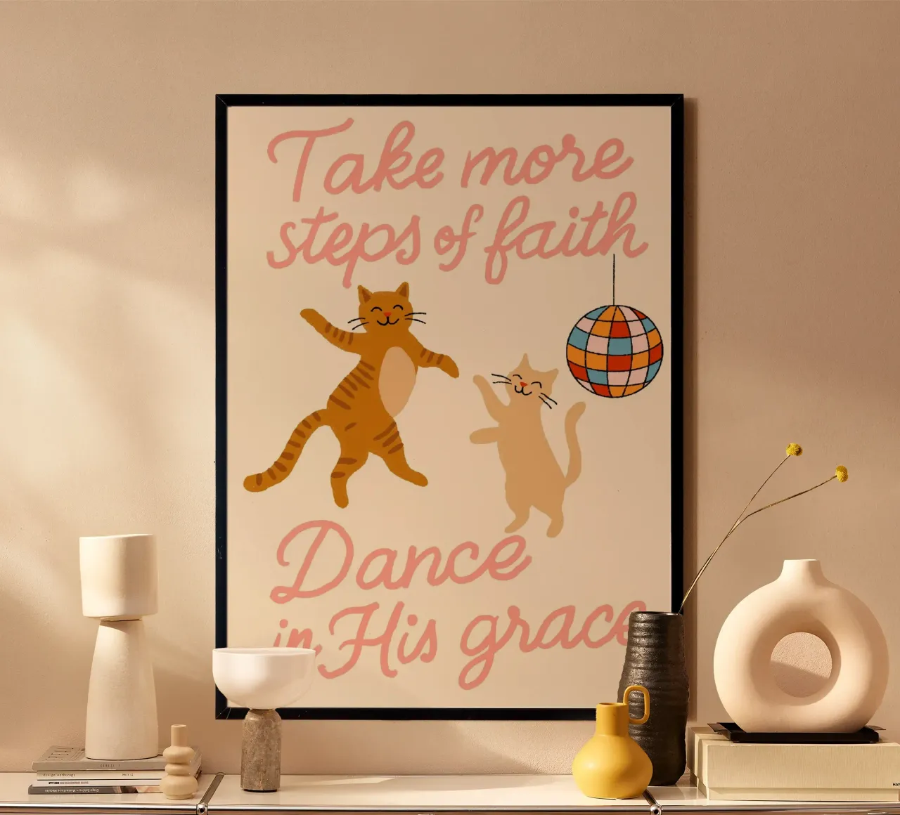 Dancing Cats Christliche Kunst, Glaube & Gnade Poster von vintagepod