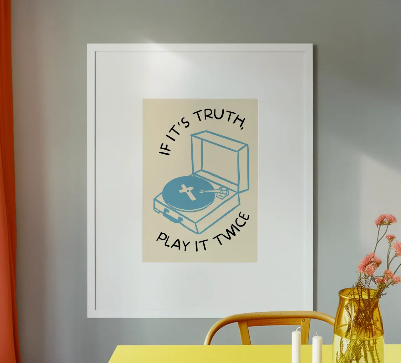 If It's Truth, Play It Twice Art Print poster by vintagepod