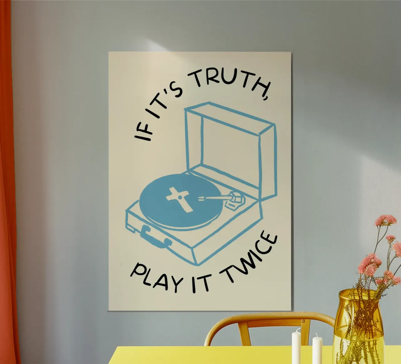 If It's Truth, Play It Twice Art Print poster by vintagepod