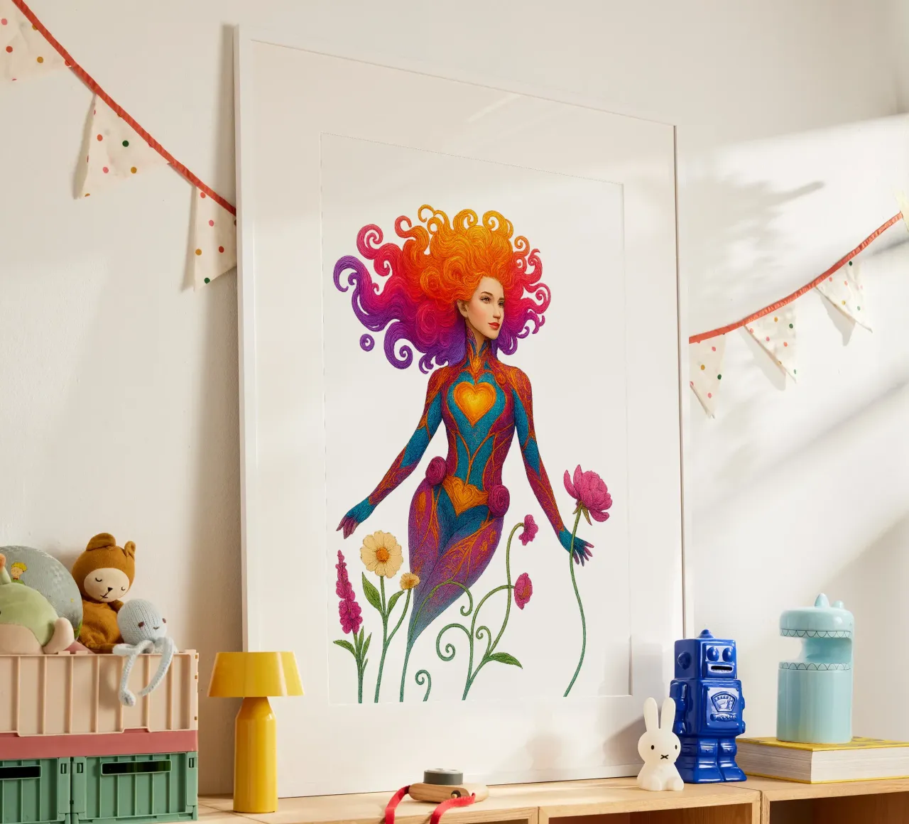 MINGIE THE SMOOCHER 2 poster con telaio in alluminio da Vintage Van Gogh