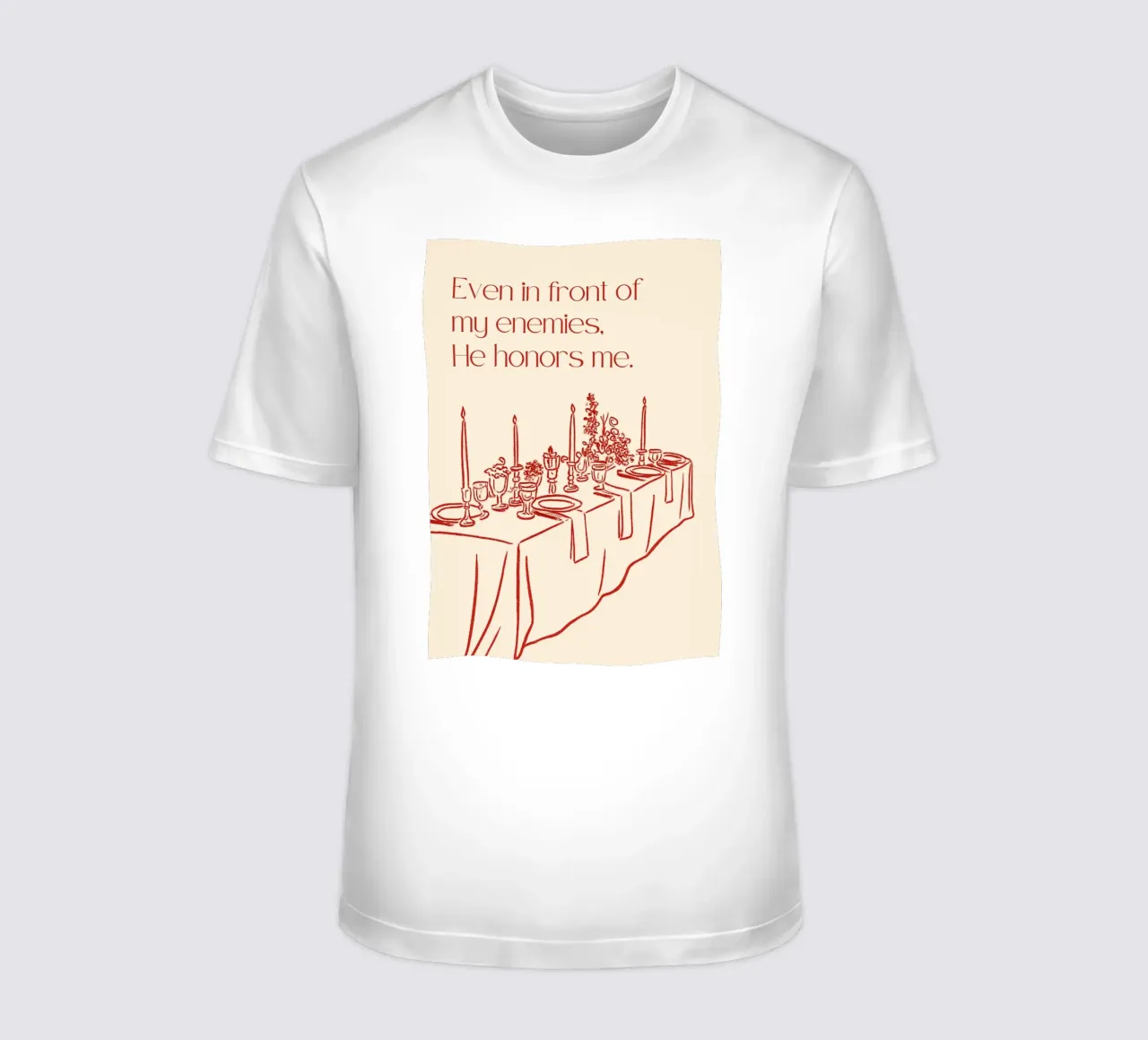 Anche di fronte ai miei nemici mi onora t-shirt da vintagepod