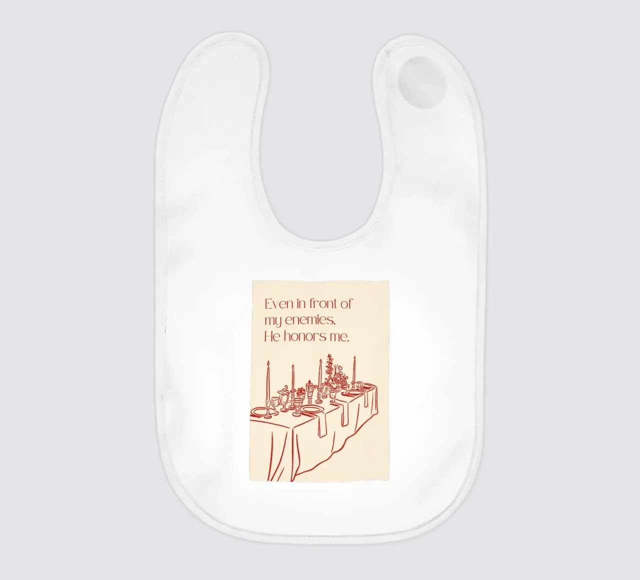 Anche di fronte ai miei nemici mi onora bavaglino da vintagepod