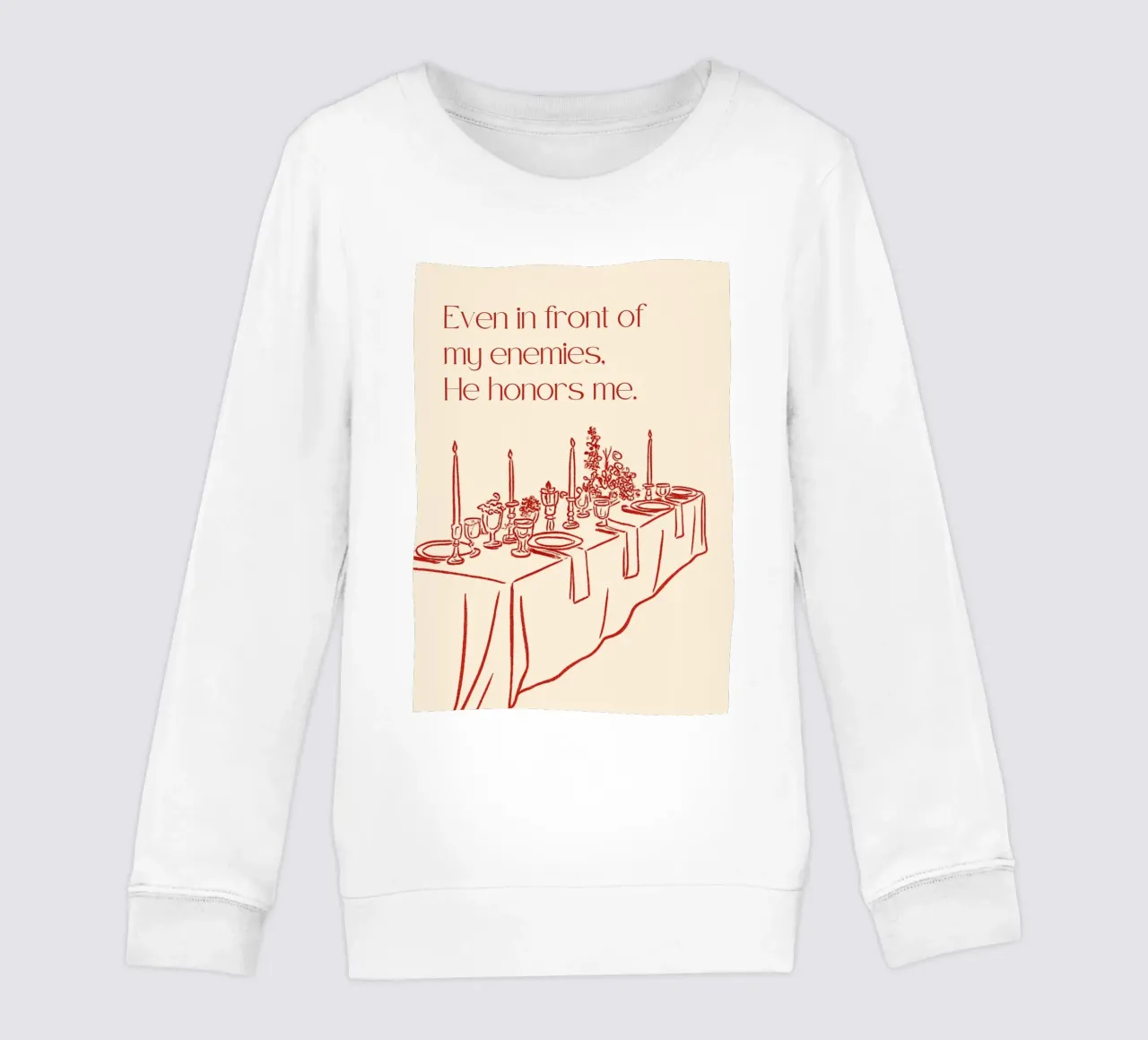 Anche di fronte ai miei nemici mi onora felpa bambino da vintagepod
