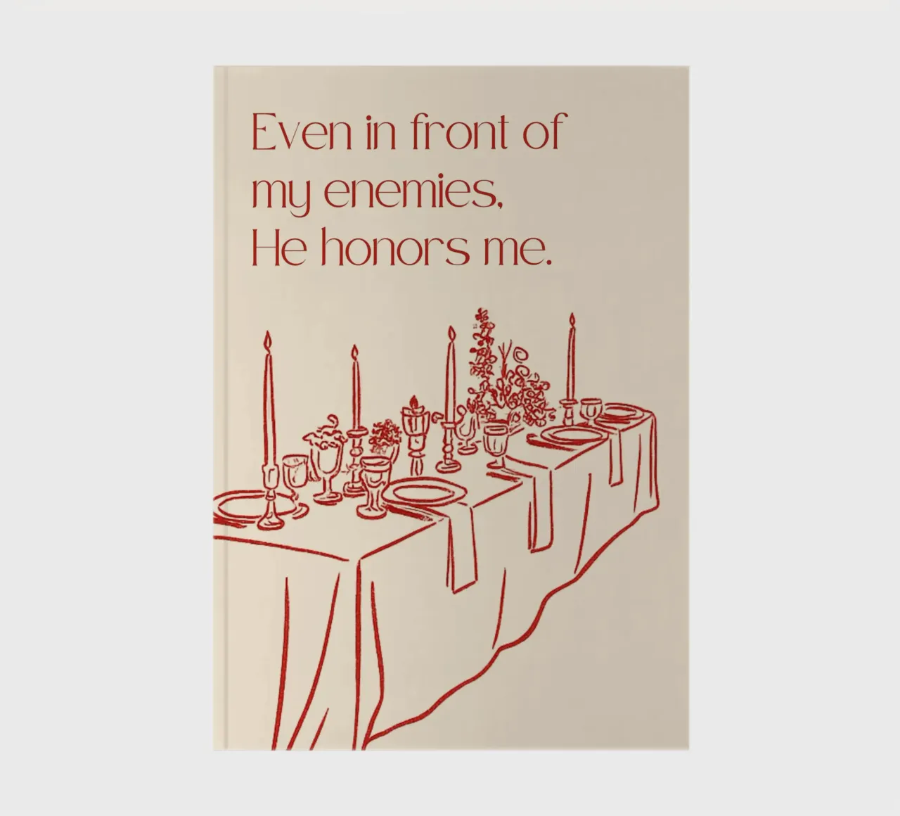 Even in Front of My Enemies He Honors Me notebook by vintagepod