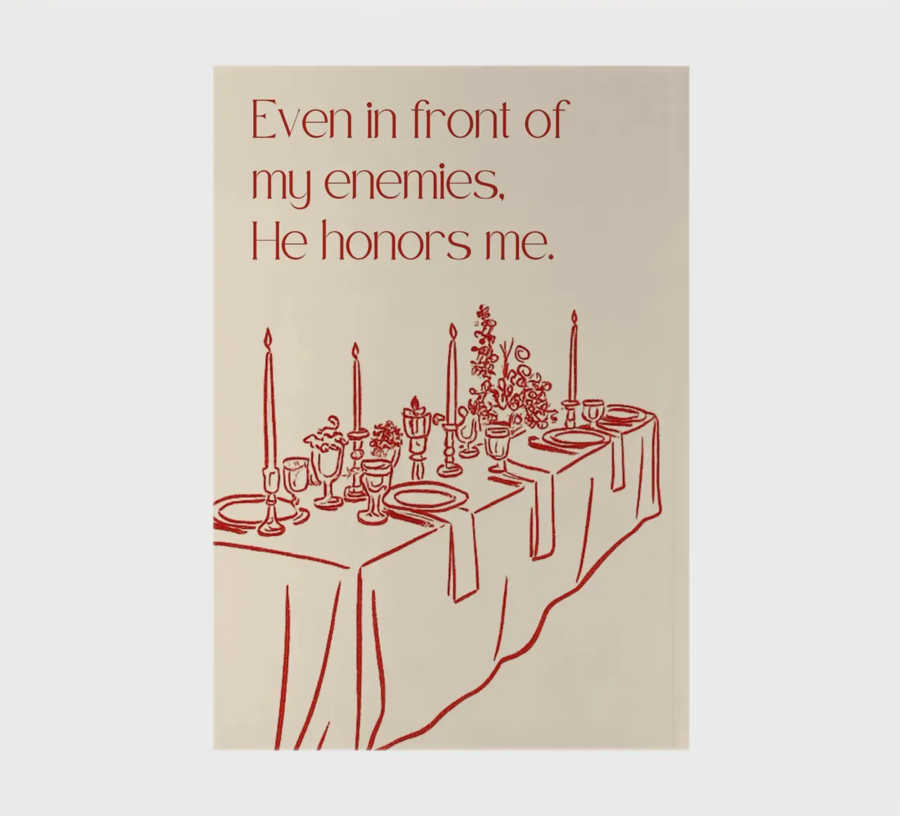 Even in Front of My Enemies He Honors Me notebook by vintagepod