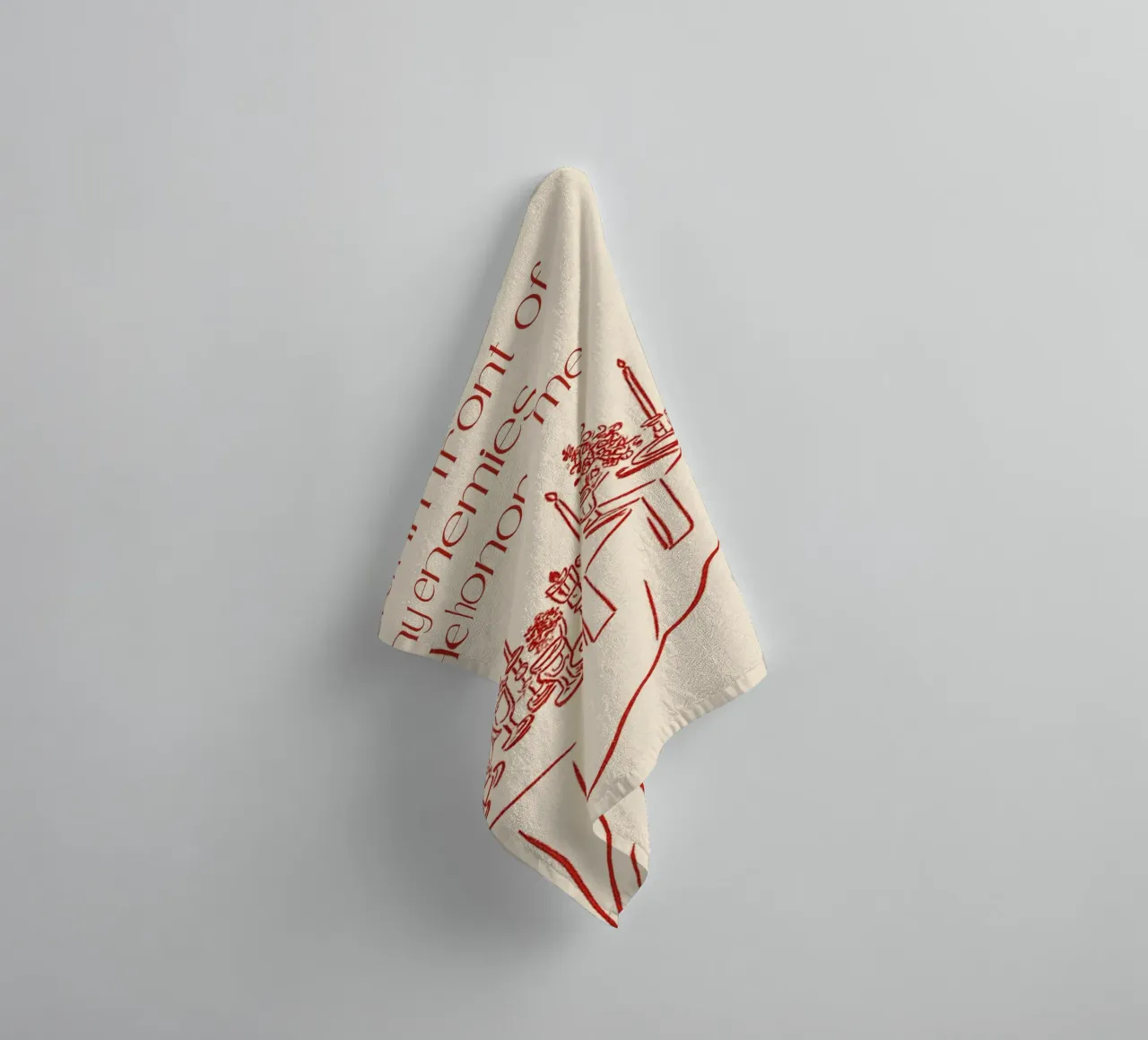 Even in Front of My Enemies He Honors Me towel by vintagepod