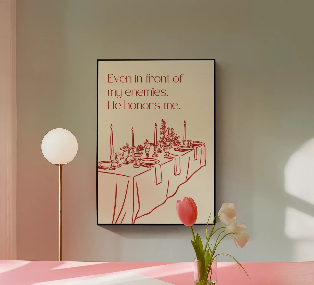 Anche di fronte ai miei nemici mi onora plexiglass da vintagepod