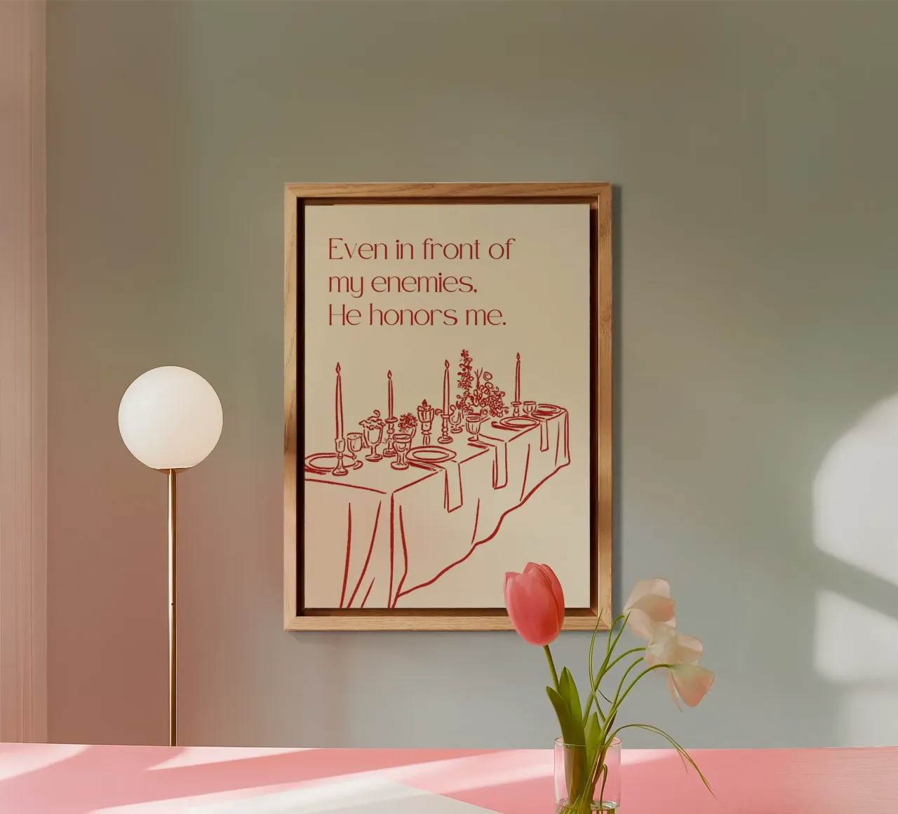 Anche di fronte ai miei nemici mi onora alluminio dibond da vintagepod