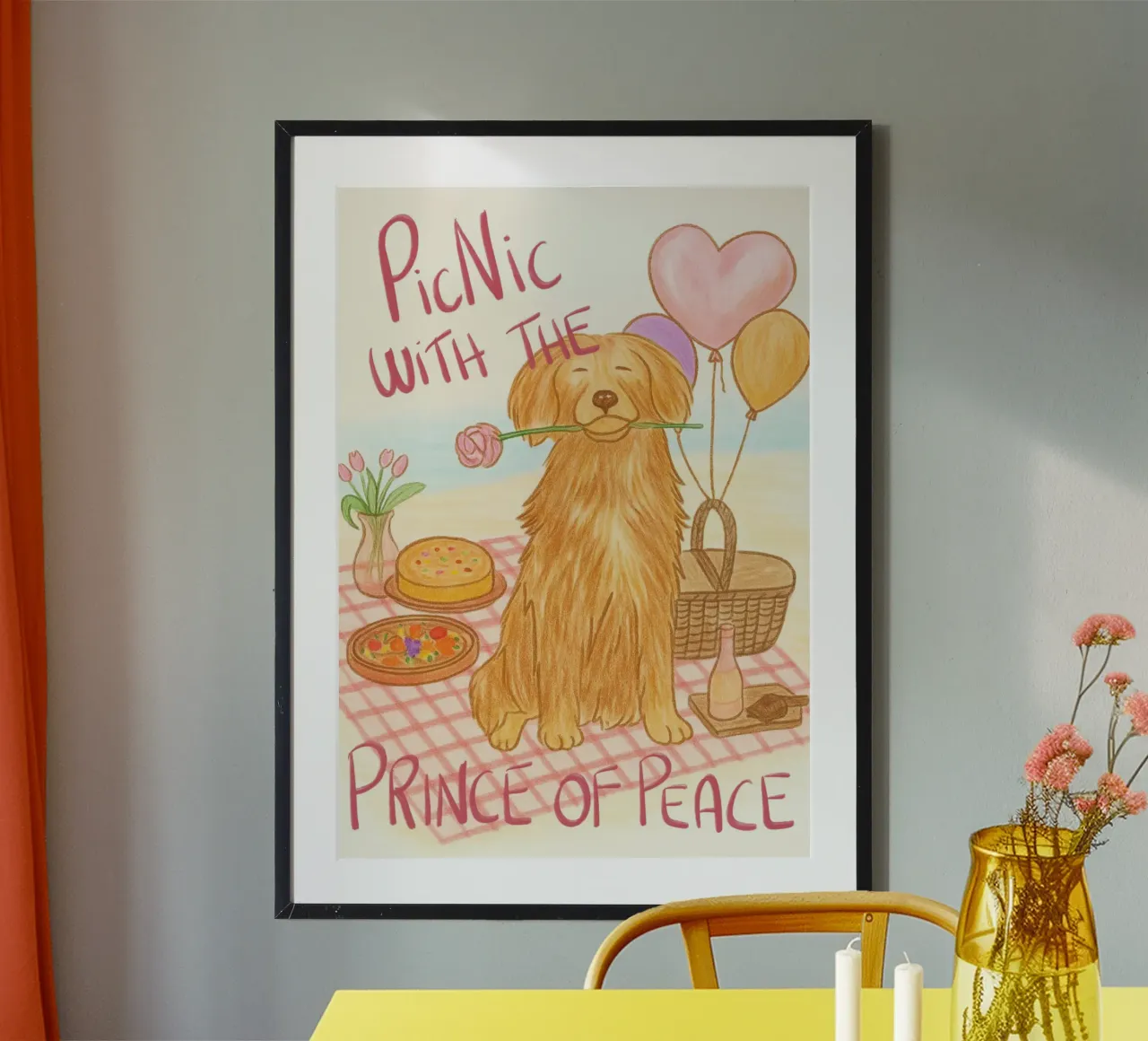 Stampa d'arte Picnic con il Principe della Pace poster da vintagepod