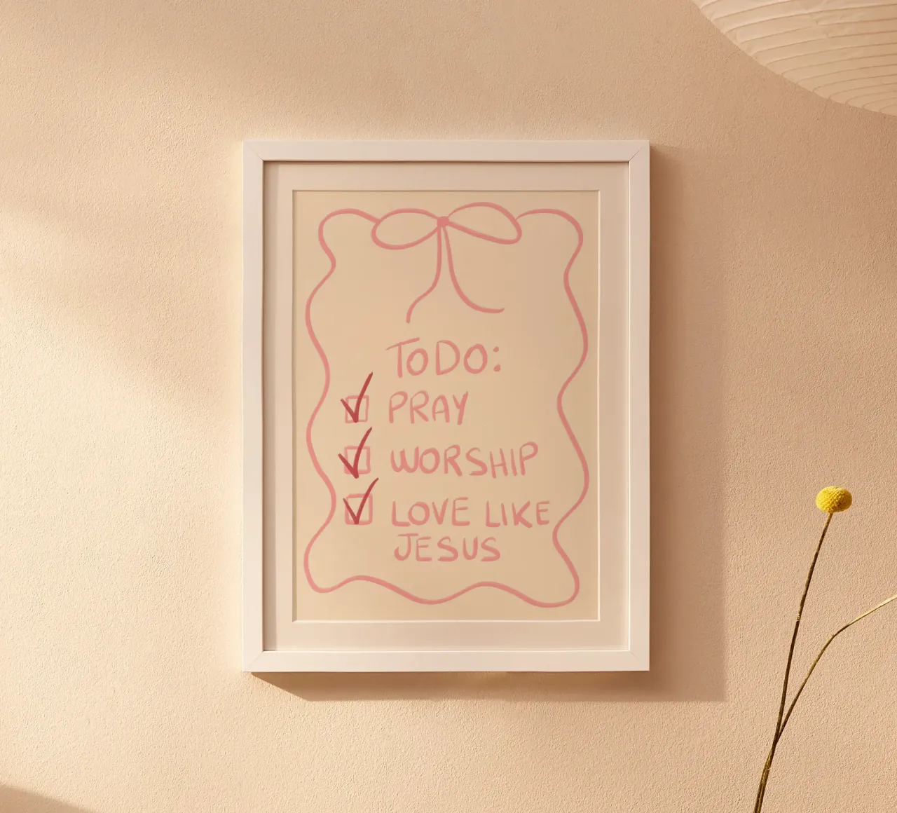 Lista delle cose da fare per i cristiani, Pregare, adorare, amare poster da vintagepod