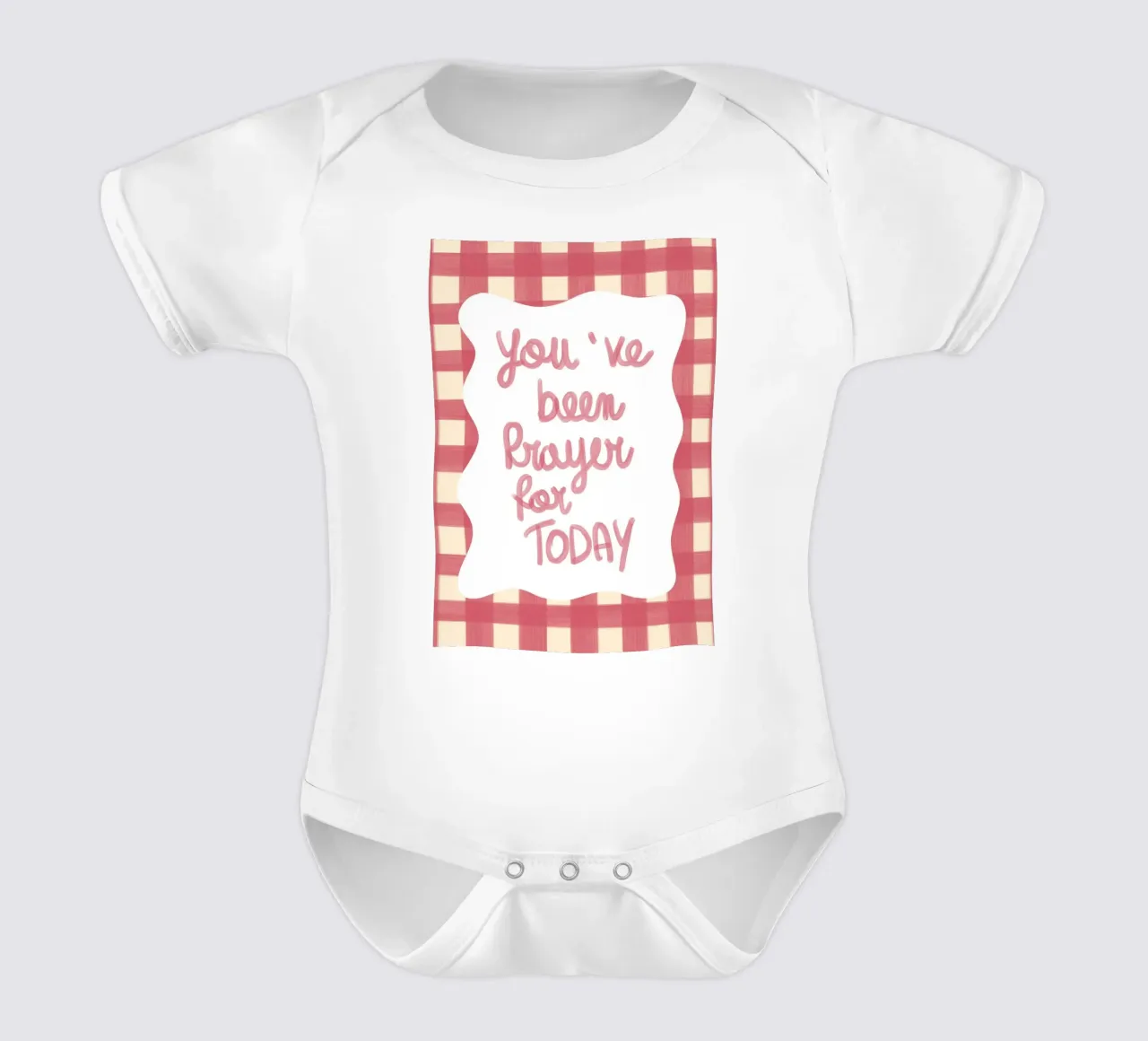 You've Been Prayed For Today Kunstdruk babyrompertje korte mouwen van vintagepod