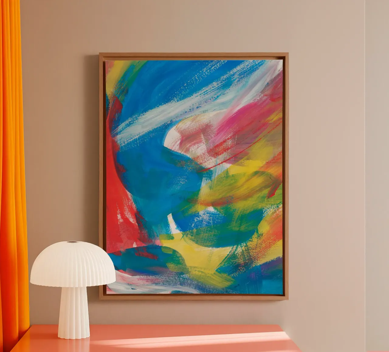 Abstract Artwork Colourful #3 tela con Cornice a cassetta da kathrinmay