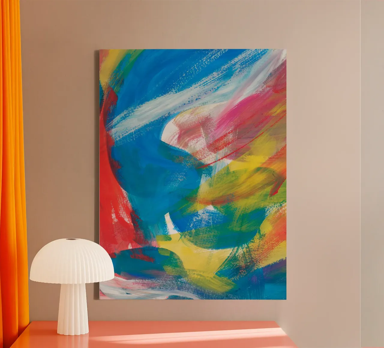 Abstract Artwork Colourful #3 tela con Cornice a cassetta da kathrinmay
