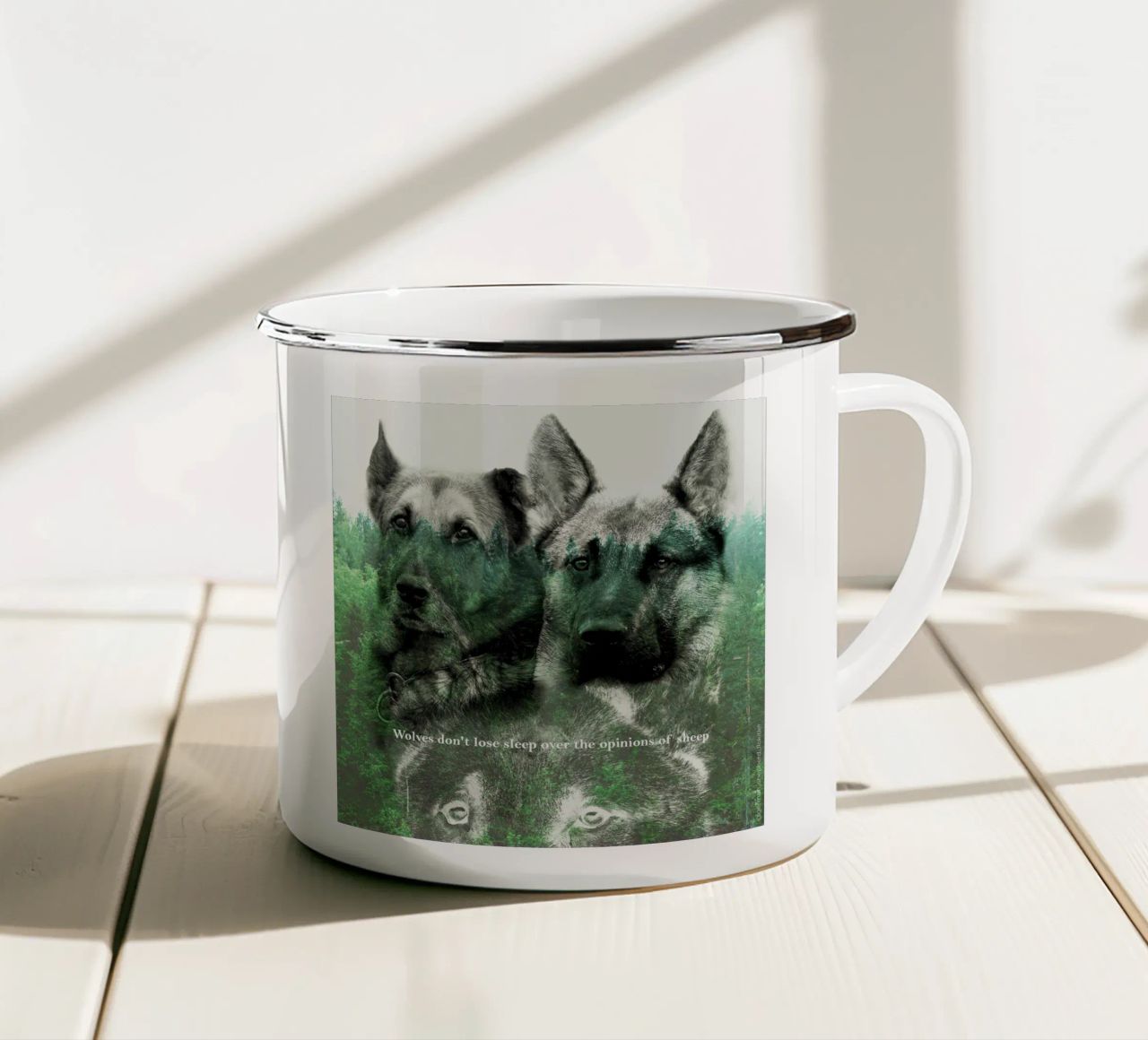 pastore tedesco tazza in smalto da Design by Soph