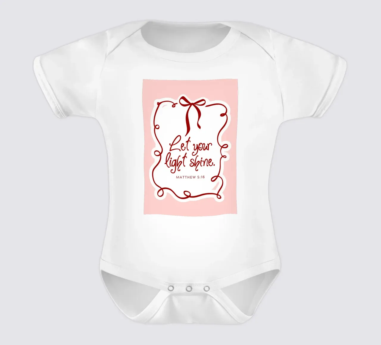 Lasst euer Licht leuchten - Matthäus 5:16 Kurzarm Babybody von vintagepod