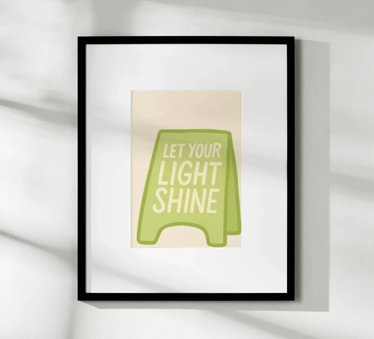 Lasciate che la vostra luce risplenda - Cartello artistico con cornice ad A poster da vintagepod