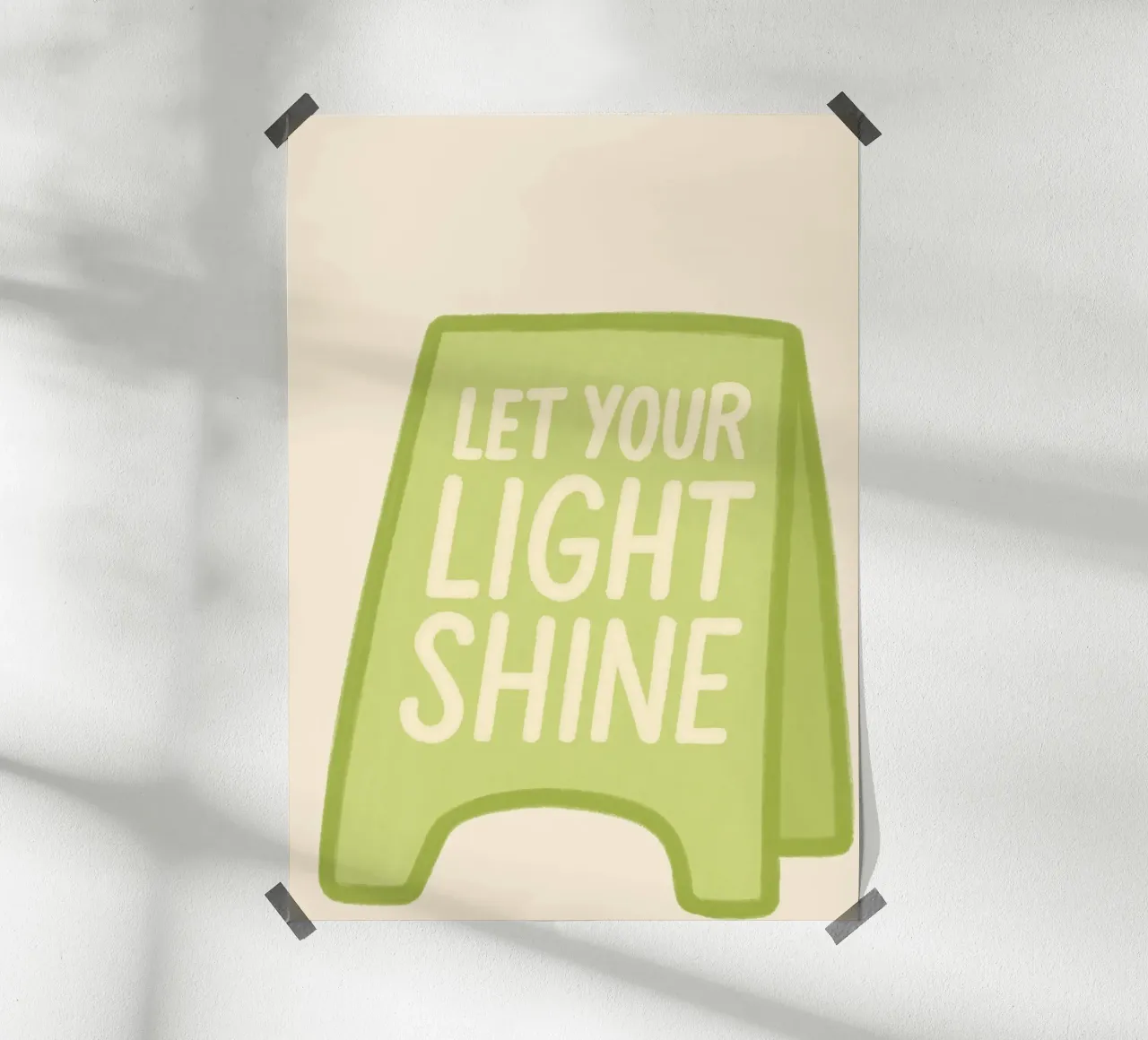 Lasciate che la vostra luce risplenda - Cartello artistico con cornice ad A poster da vintagepod