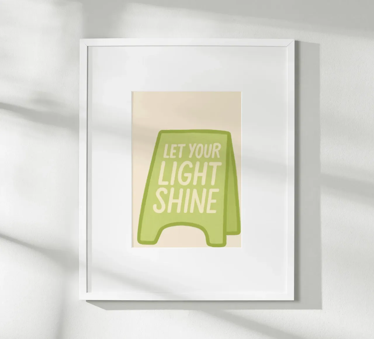 Lasciate che la vostra luce risplenda - Cartello artistico con cornice ad A poster da vintagepod