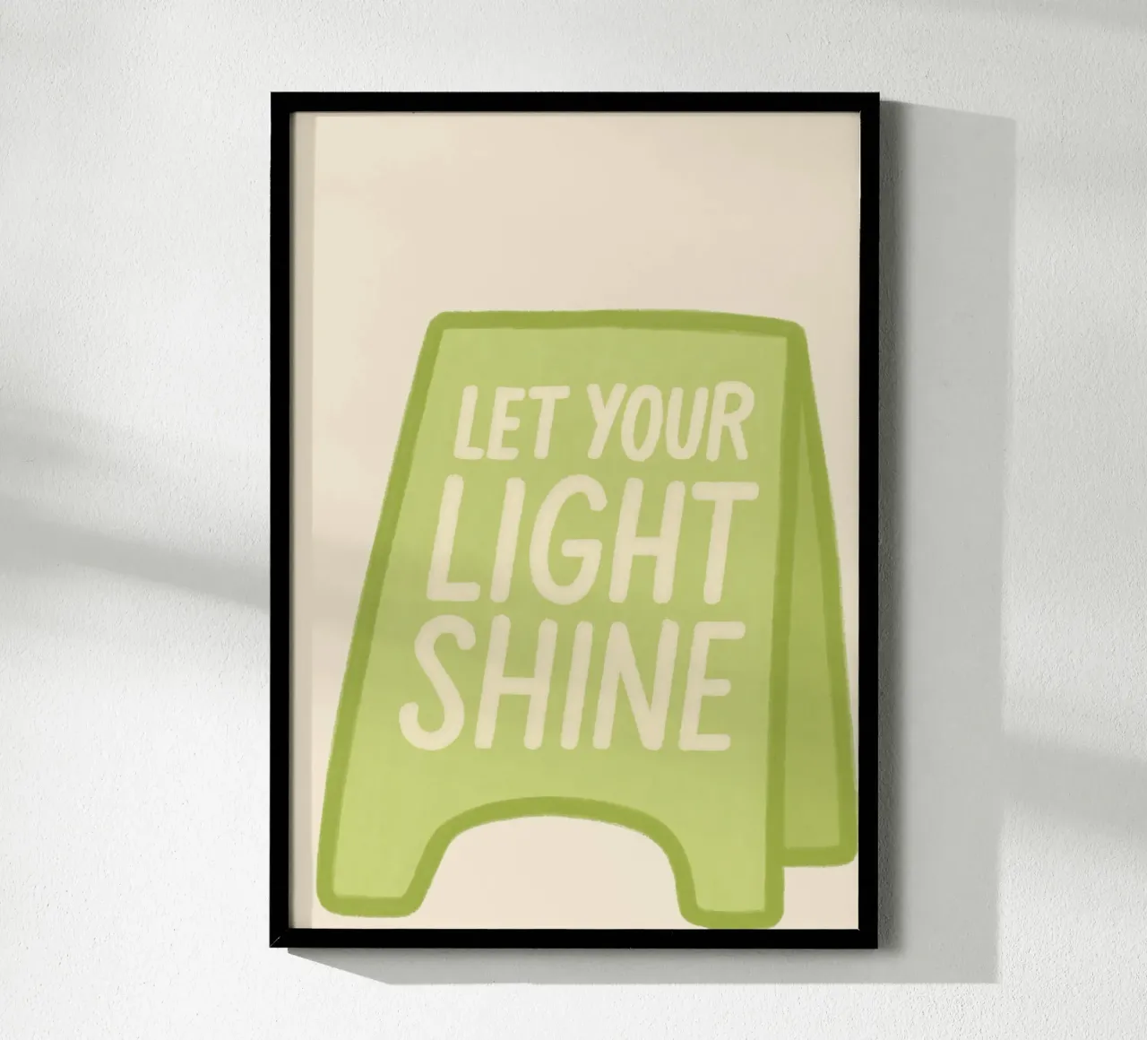 Lasciate che la vostra luce risplenda - Cartello artistico con cornice ad A poster da vintagepod