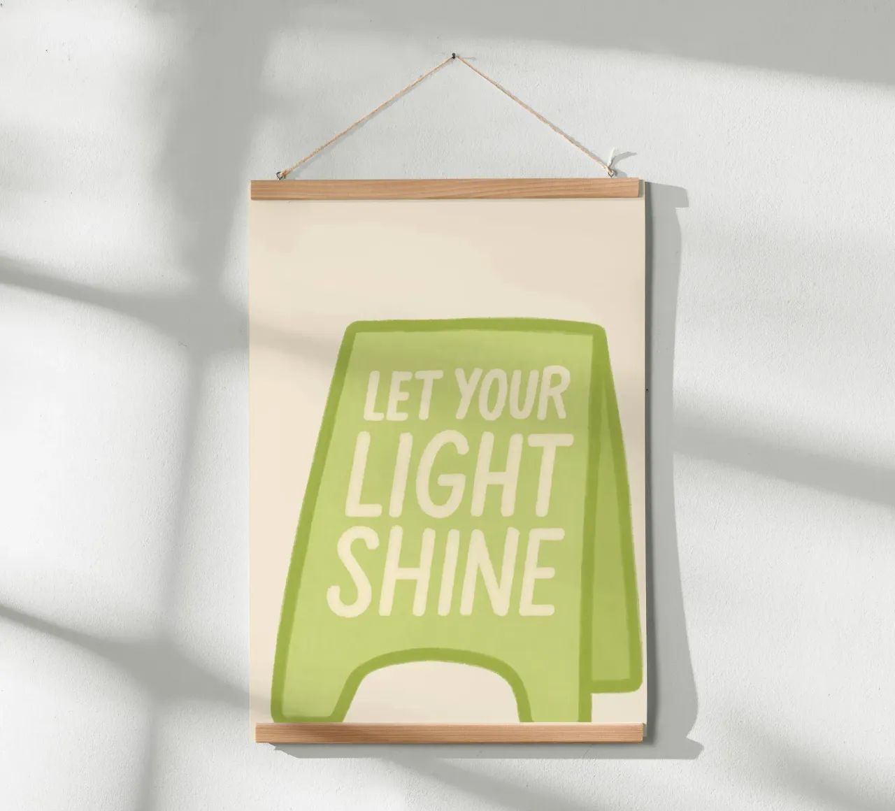 Lasciate che la vostra luce risplenda - Cartello artistico con cornice ad A poster da vintagepod