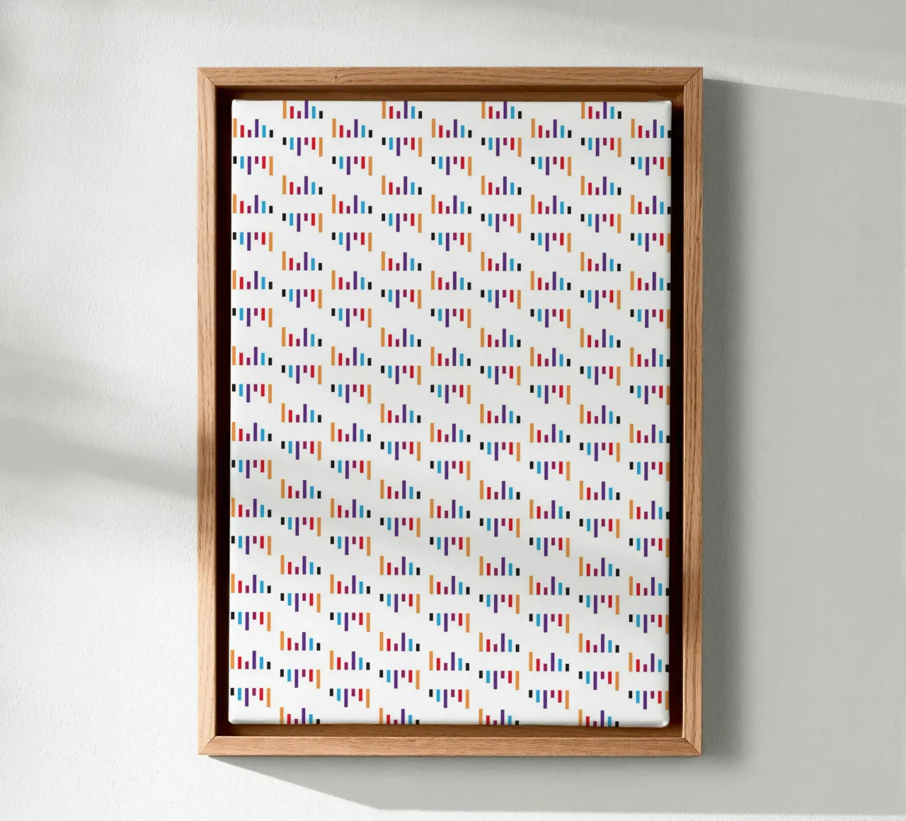 Parallel Lines #1 canvas met Baklijst van kathrinmay