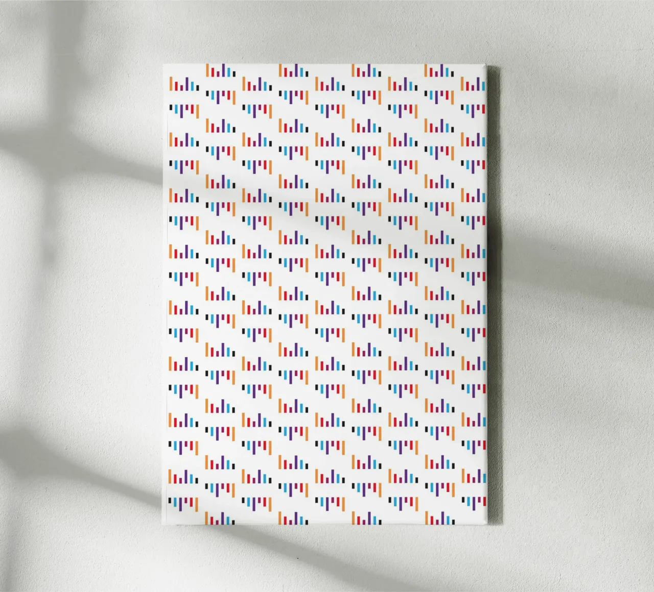 Parallel Lines #1 canvas met Baklijst van kathrinmay
