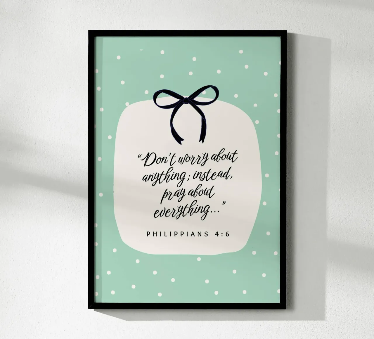 Non preoccupatevi, pregate per ogni cosa - Filippesi 4:6 poster da vintagepod