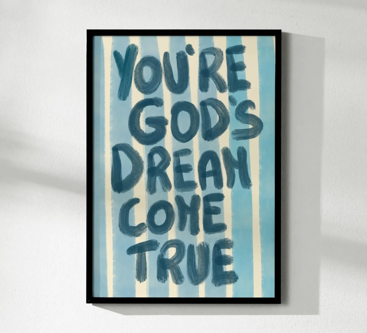Du bist Gottes wahr gewordener Traum Kunstdruck Poster mit Holzrahmen von vintagepod
