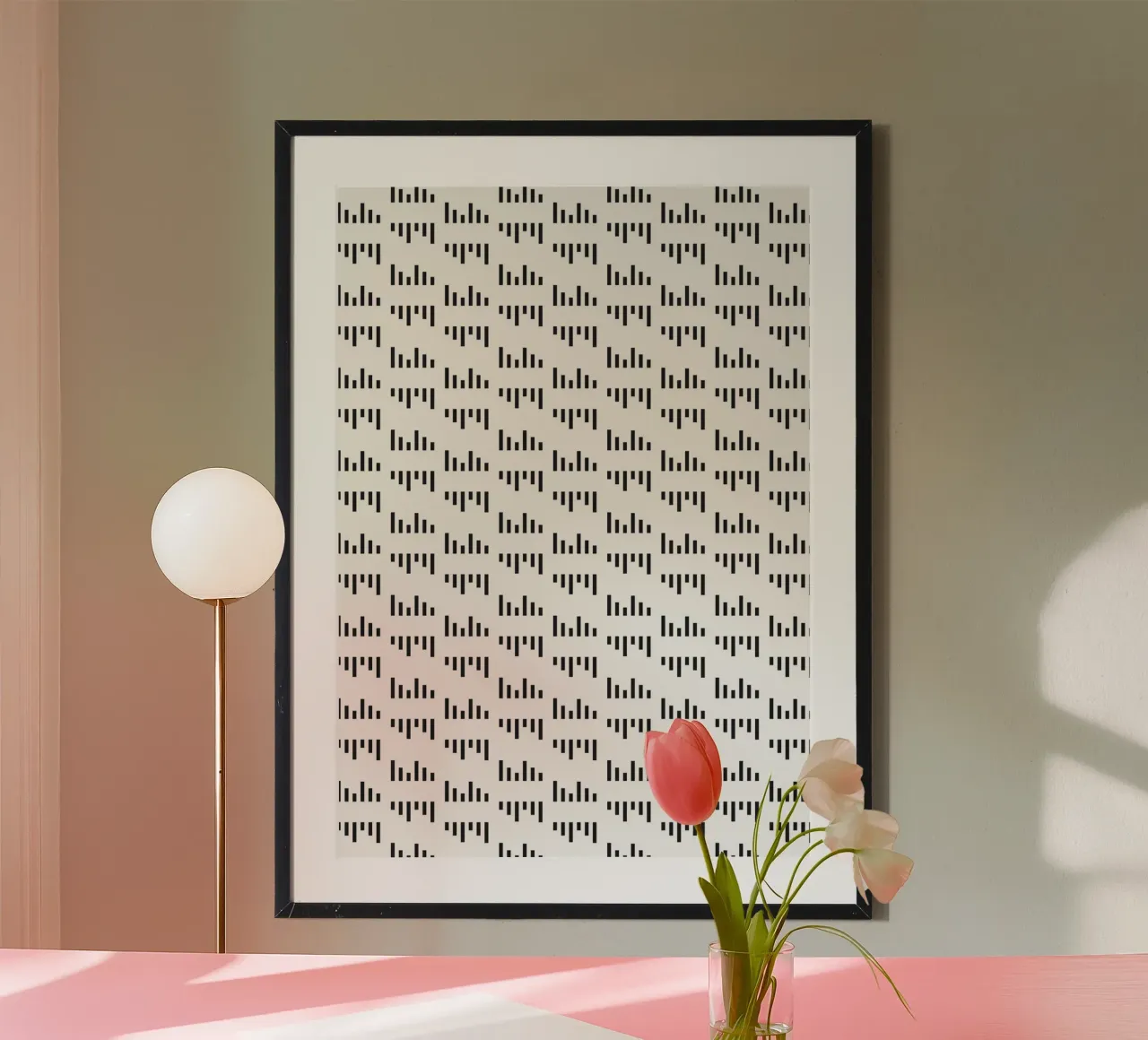 Parallel Lines #3 poster con telaio in legno da kathrinmay