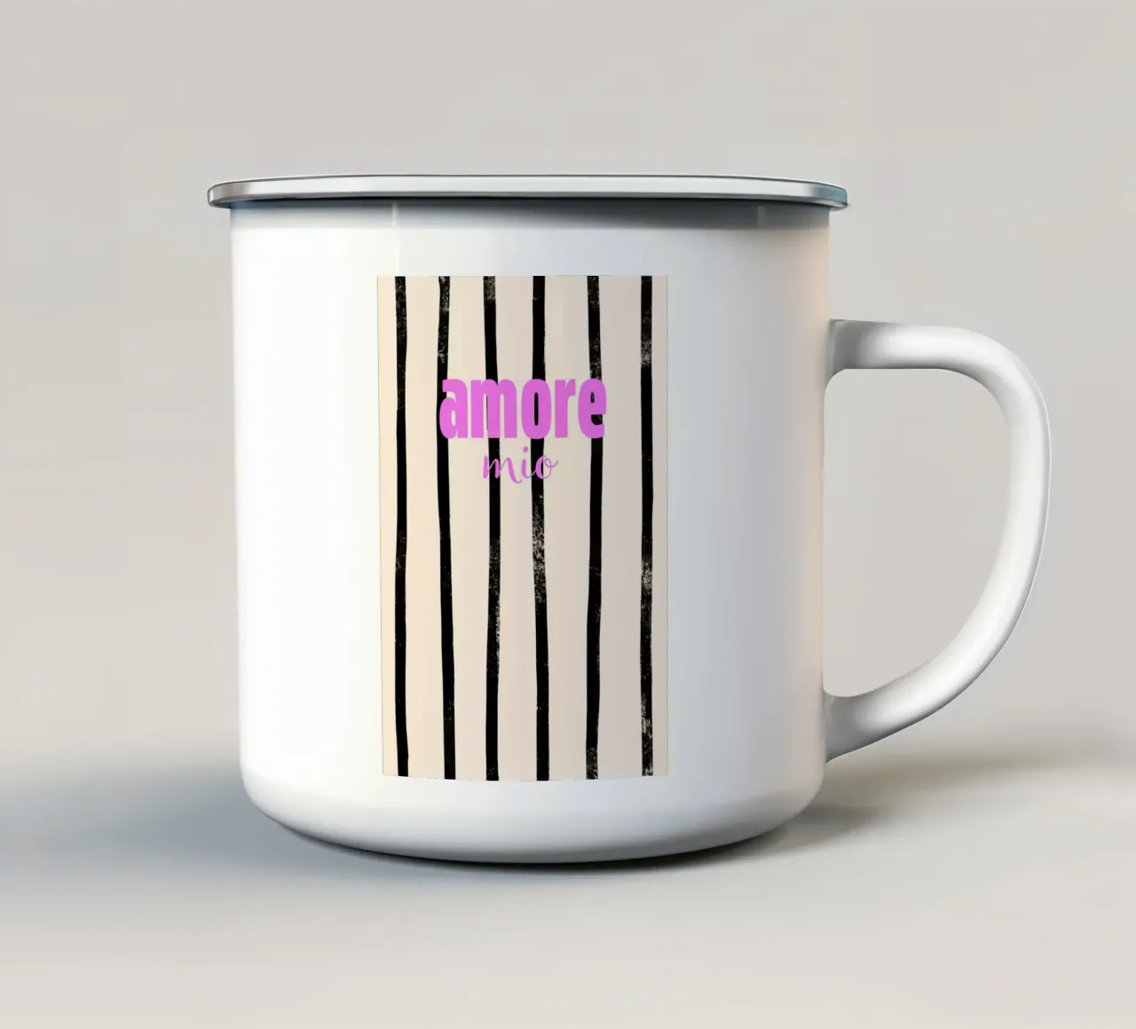 Amore mio tazza in smalto da Poster Print Studio