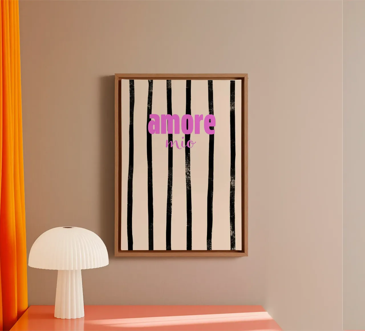 Amore mio canvas with Floater frame by Poster Print Studio