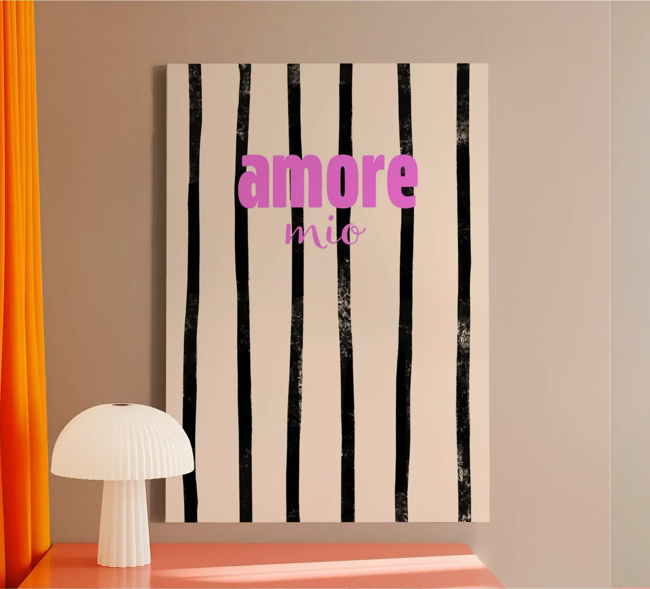 Amore mio canvas with Floater frame by Poster Print Studio