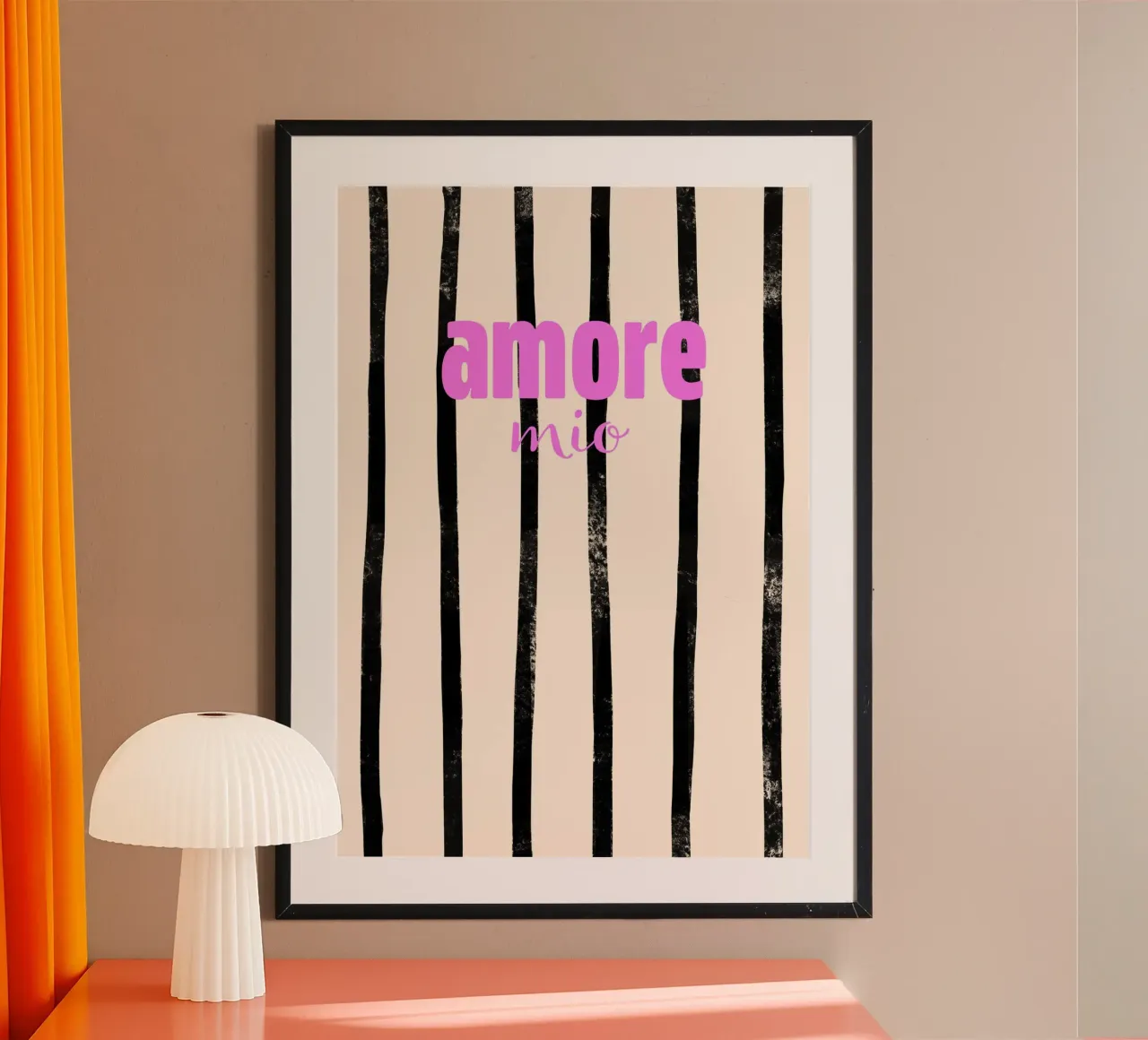 Amore mio poster con telaio in plastica da Poster Print Studio