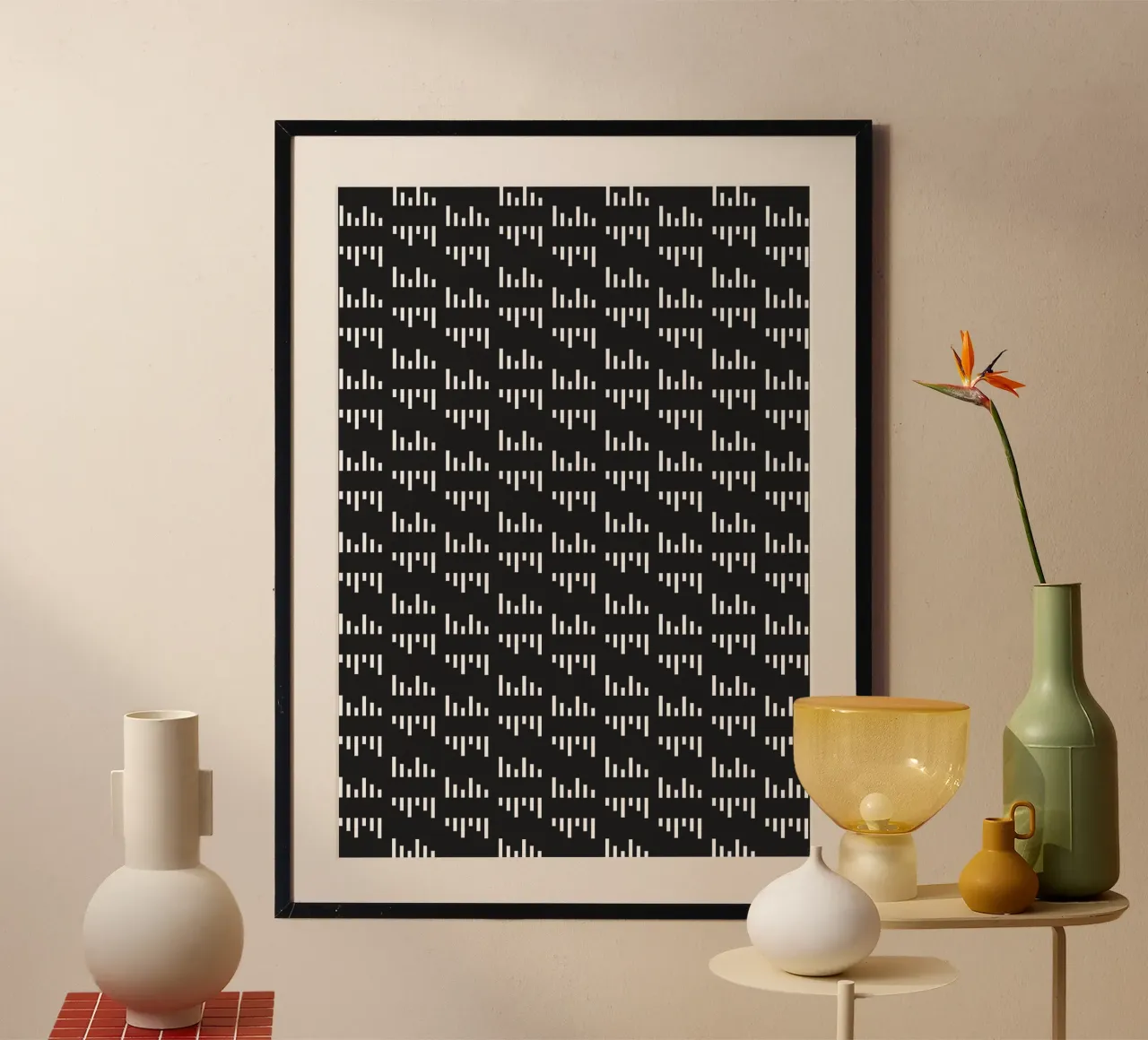 Parallel Lines #4 poster con telaio in legno da kathrinmay