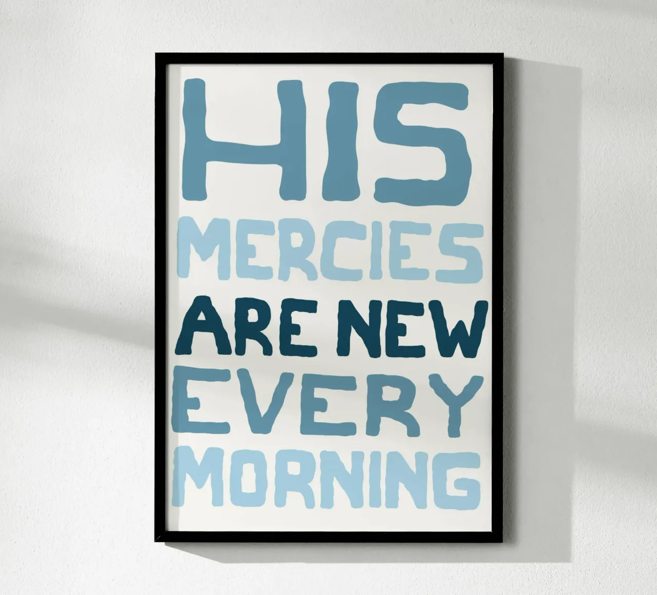 Le sue misericordie sono nuove ogni mattina poster con telaio in alluminio da vintagepod