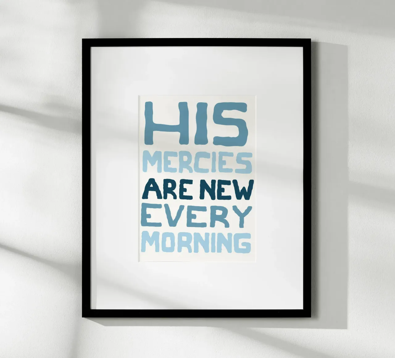 Le sue misericordie sono nuove ogni mattina poster con telaio in alluminio da vintagepod