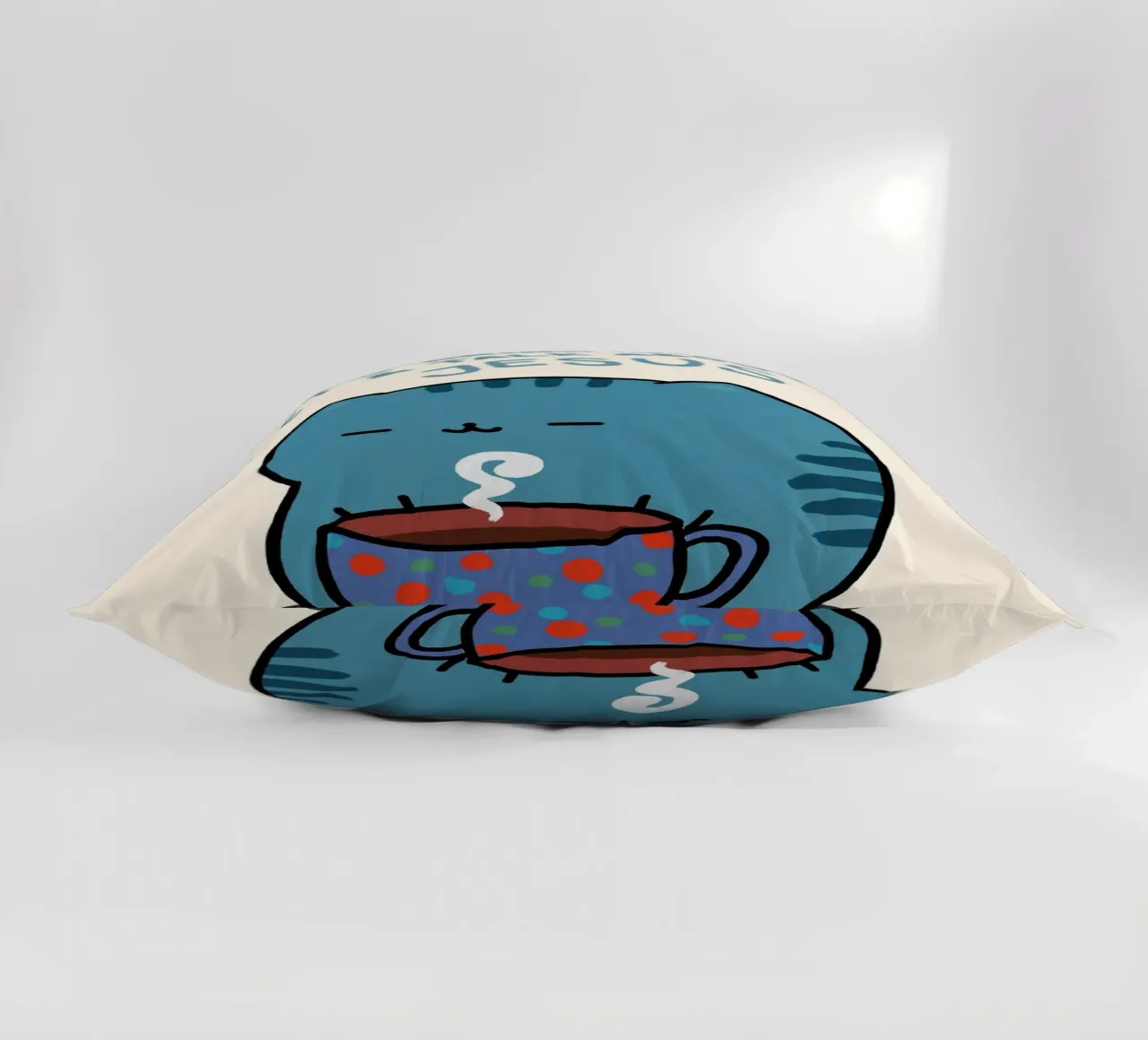 Bere caffè, parlare di Gesù gatto cuscino da vintagepod