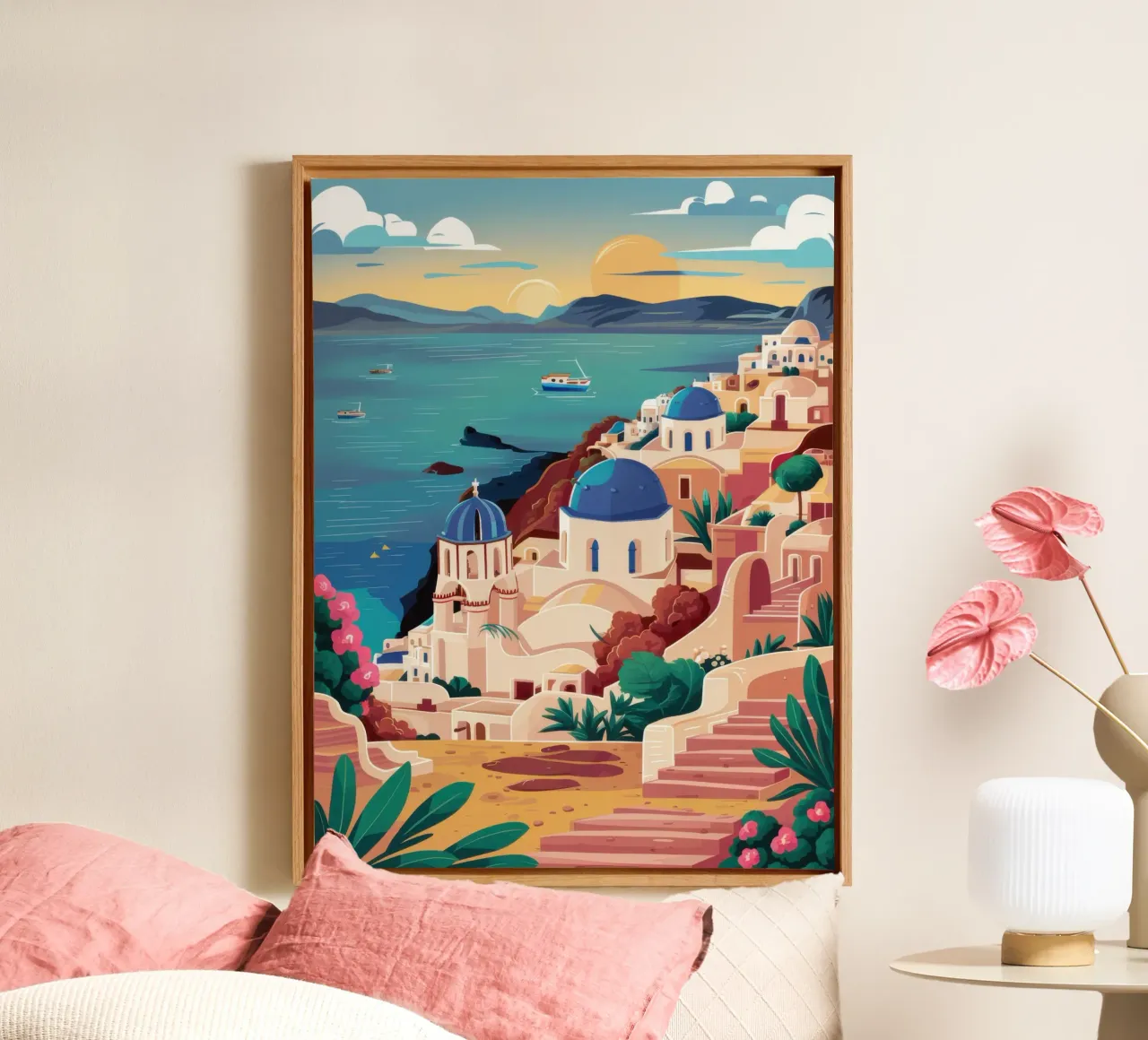 Cascata di colori Cliffside tela con Cornice a cassetta da Heaven Craft
